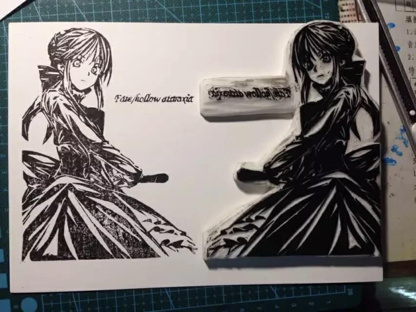 Fate 主题橡皮章作品